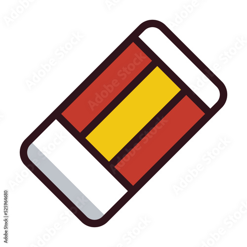 eraser icon isolated on white background