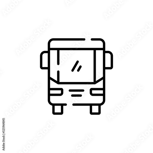 Bus, Autobus, Public, Transportation Dotted Line Icon Vector Illustration Logo Template. Suitable For Many Purposes.