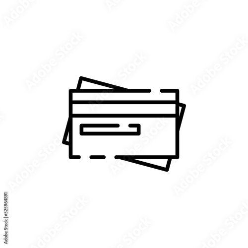 Credit Card, Payment Dotted Line Icon Vector Illustration Logo Template. Suitable For Many Purposes.