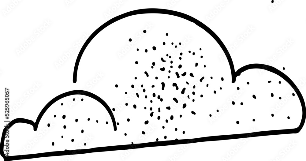 Mountain with pine trees and landscape black on white background. Hand drawn rocky peaks in sketch style. Mountain with pine trees and landscape black on white background. Hand drawn rocky peaks in sketch style.
