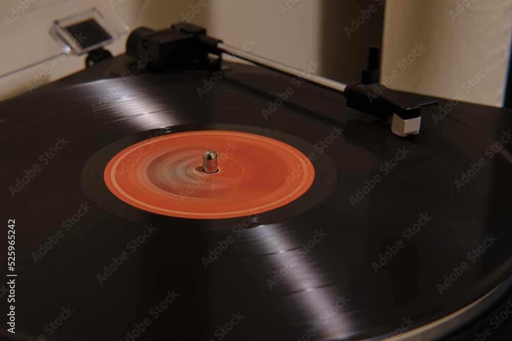 Music Record Playing Spinning Motion Blur Music Record Playing Spinning Motion Blur