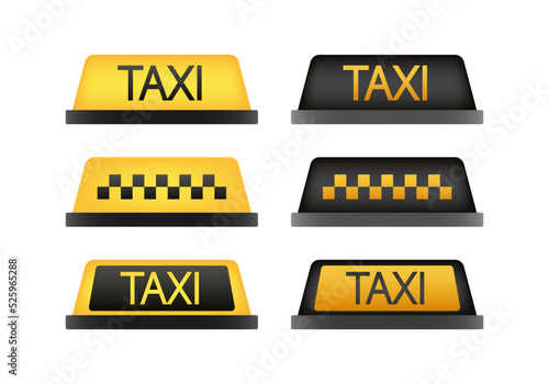 Canvas-taulu Taxi flat roof sign
