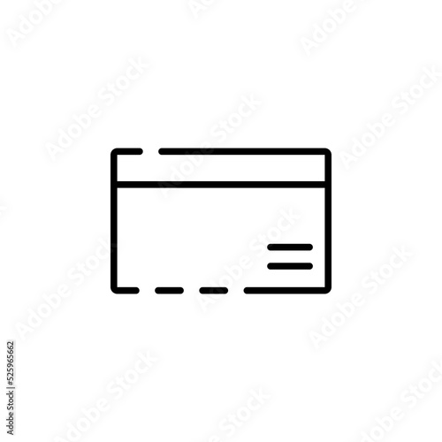 Credit Card, Payment Dotted Line Icon Vector Illustration Logo Template. Suitable For Many Purposes.