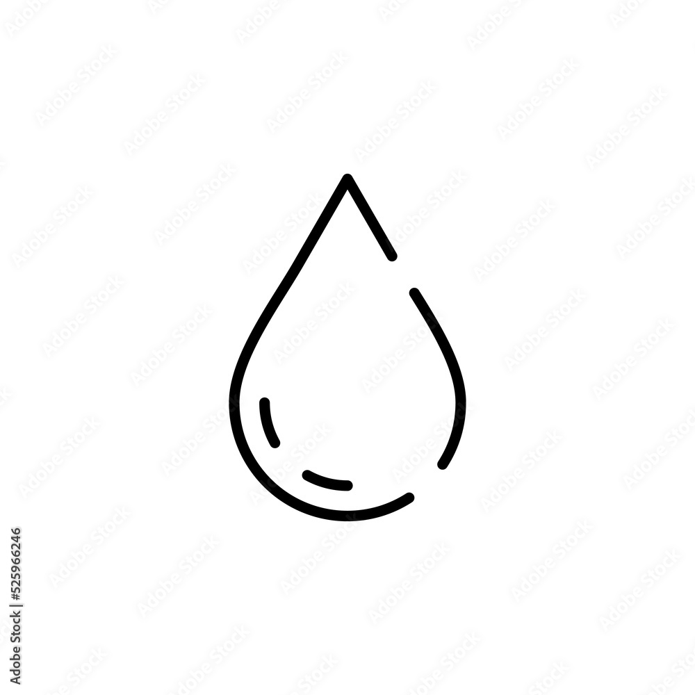 Waterdrop, Water, Droplet, Liquid Dotted Line Icon Vector Illustration Logo Template. Suitable For Many Purposes.