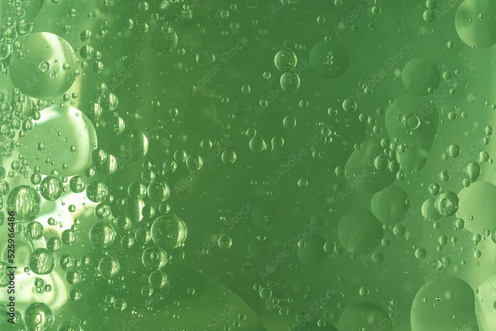Abstract Green water bubbles background