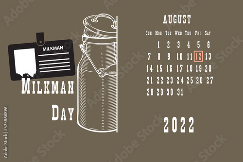 Calendar page Milkman Day
