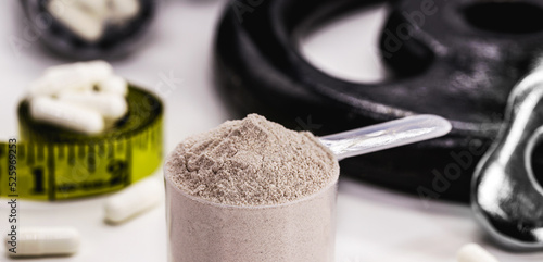 Obraz na plátně Pro Whey Protein Probiotic, is a food supplement to increase the gain and definition of muscle mass, help with the daily intake of proteins