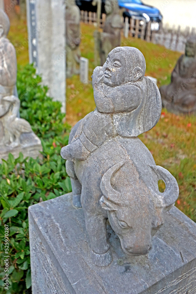 Detail of the stone statue in temple 