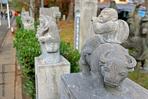 Detail of the stone statue in temple 