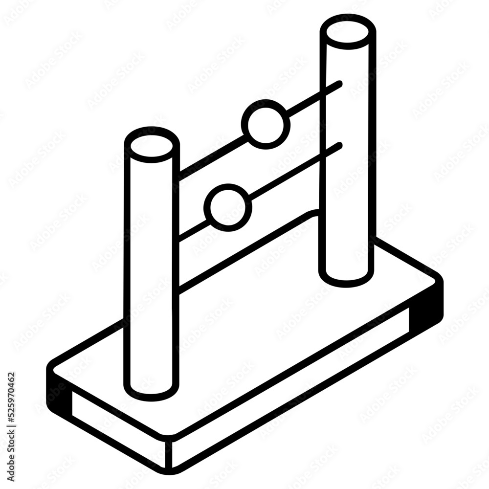 Modern linear icon denoting abacus Modern linear icon denoting abacus