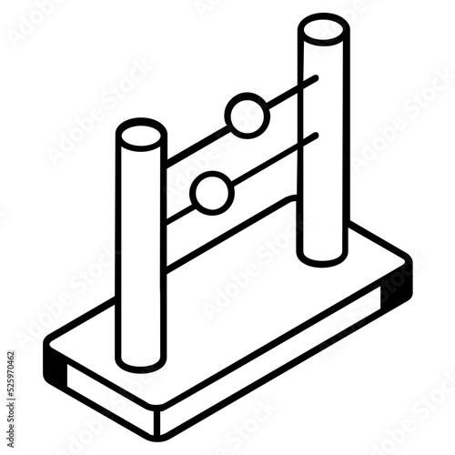 Modern linear icon denoting abacus