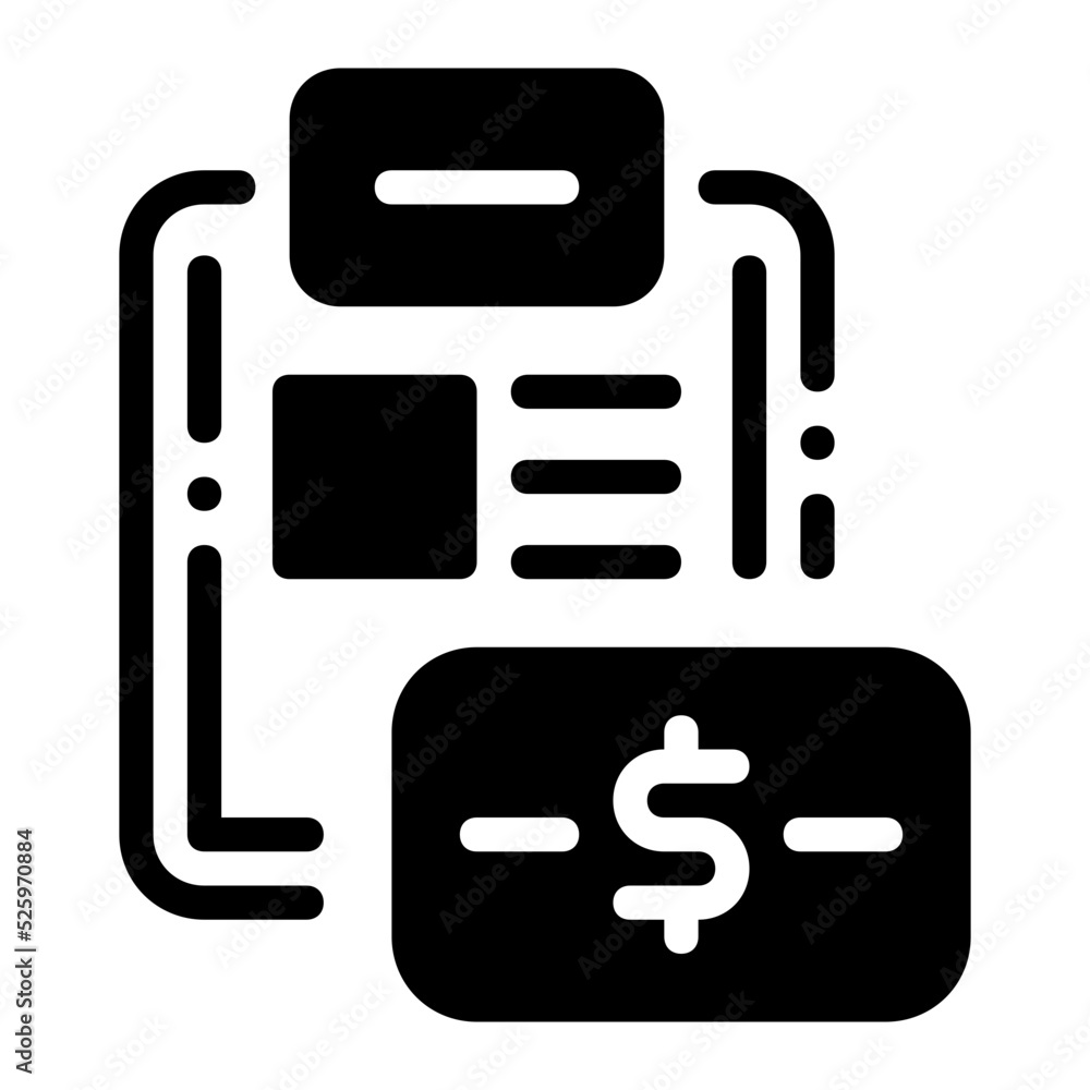 financial report icon glyph financial report icon glyph