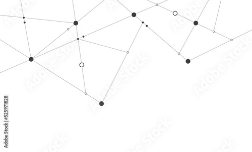 Polygon structure network connected dots and lines background template. Technology linked global digital database graphic vector.
