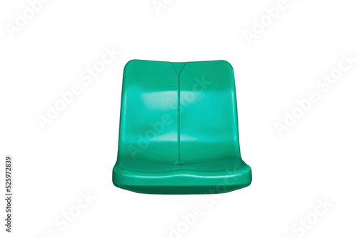 Blue stadium chairs isolated on white