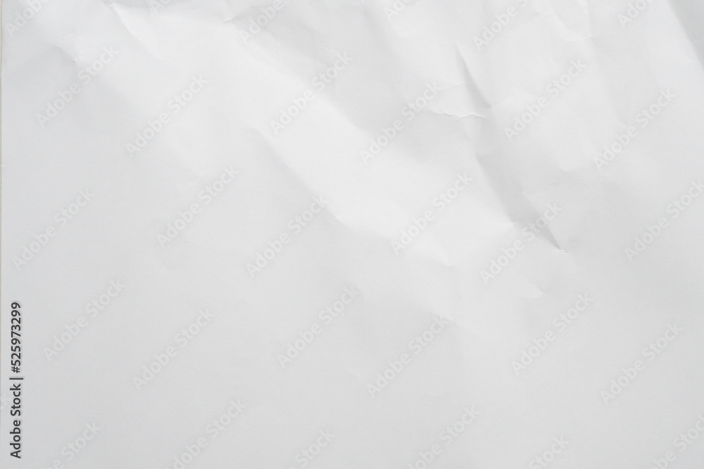 Obraz premium White crumpled and creased paper texture background
