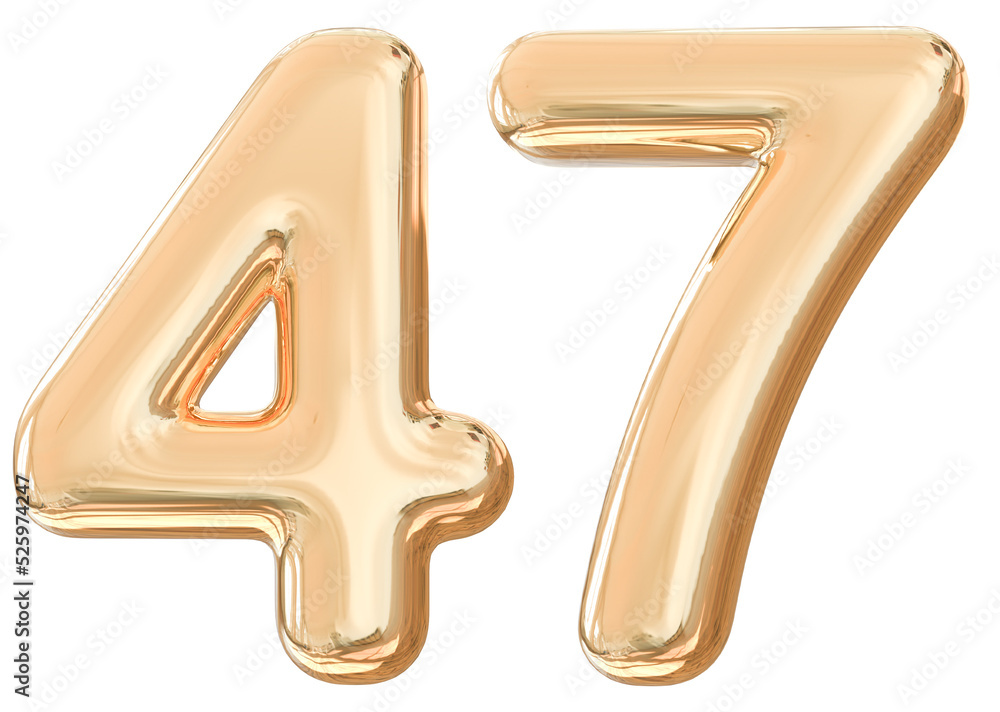 3d golden number 47 3d golden number 47