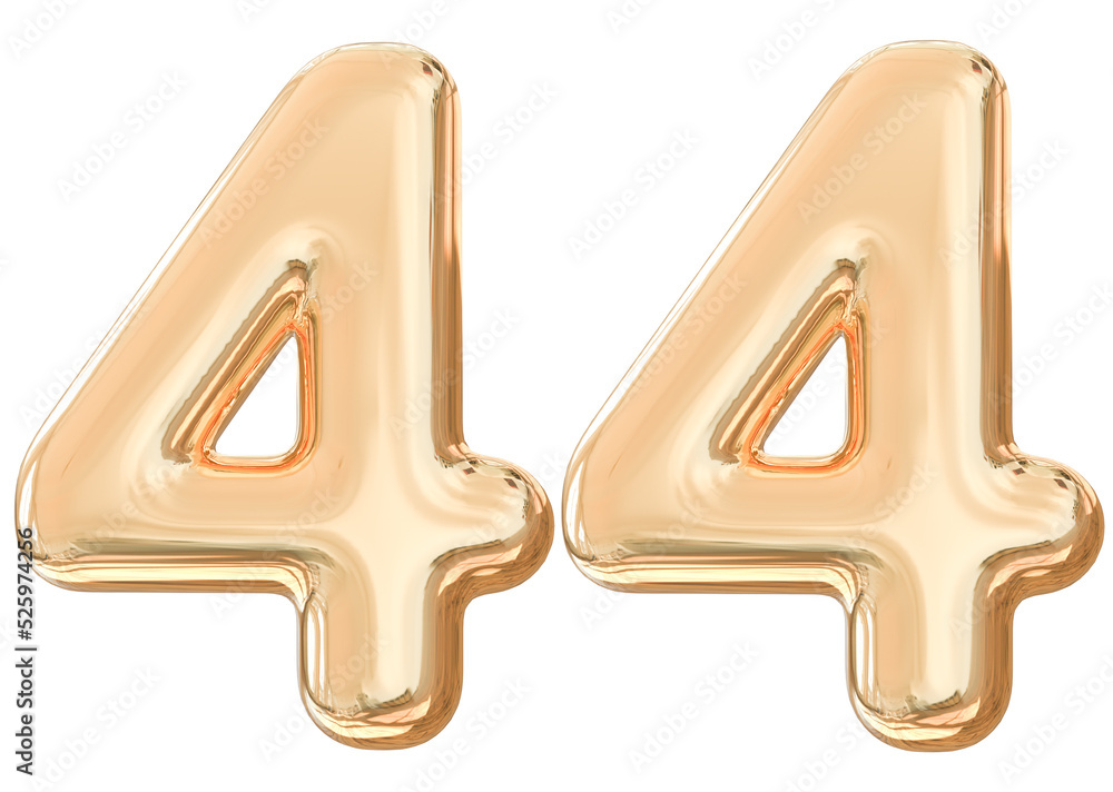 3d golden number 44 3d golden number 44