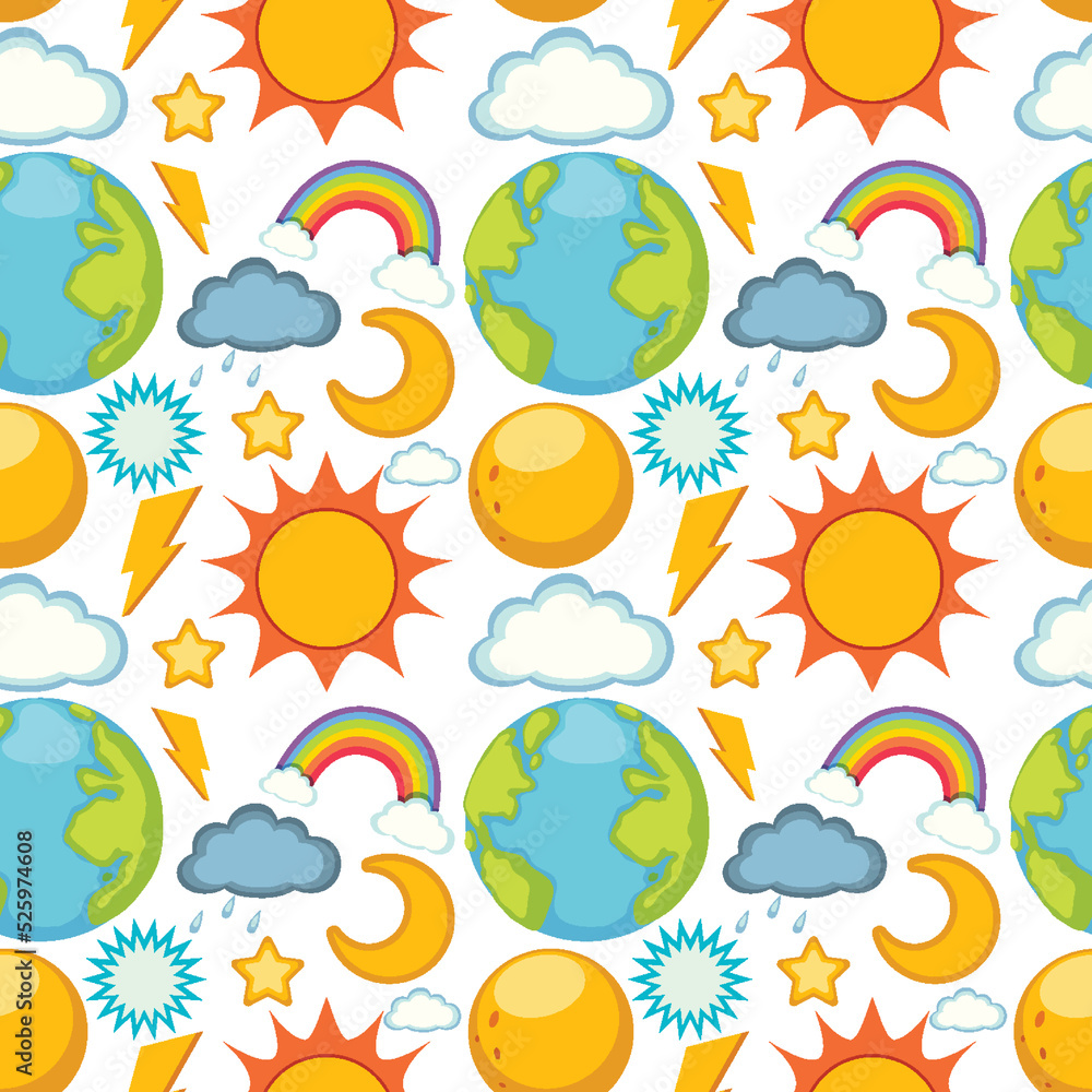 Weather icons seamless pattern Weather icons seamless pattern