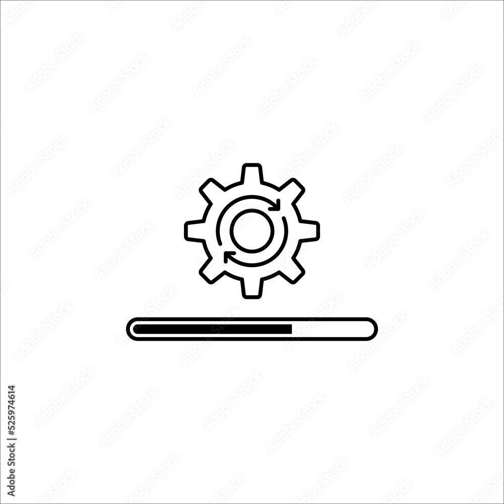 Loading process. Update system icon. Concept of upgrade application ...