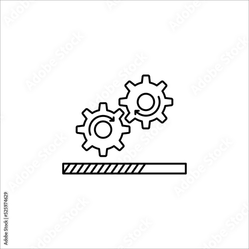 Loading process. Update system icon. Concept of upgrade application progress icon for graphic and web design. Upgrade Update system icon. vector illustration.