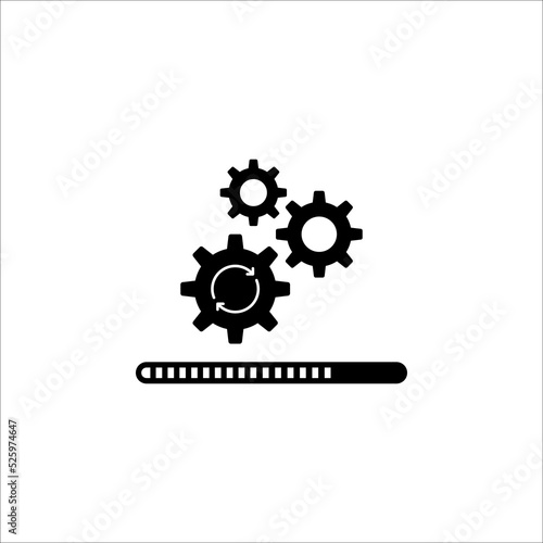 Loading process. Update system icon. Concept of upgrade application progress icon for graphic and web design. Upgrade Update system icon. vector illustration.