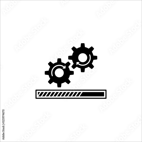 Loading process. Update system icon. Concept of upgrade application progress icon for graphic and web design. Upgrade Update system icon. vector illustration.