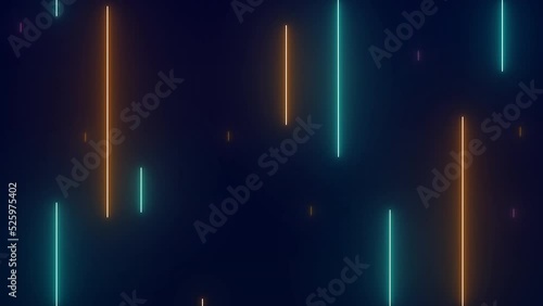 Neon lights effect background. 4K video seamless pattern looping. 