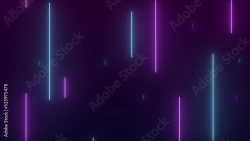 Neon lights effect background. 4K video seamless pattern looping. 