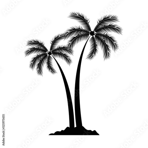  Palm tree silhouette vector graphic