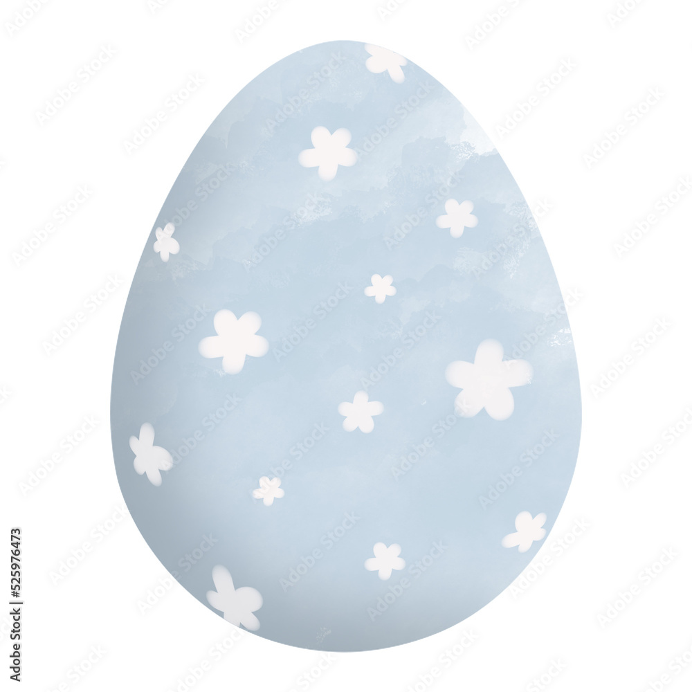 PNG. Blue Easter egg watercolor PNG. Blue Easter egg watercolor