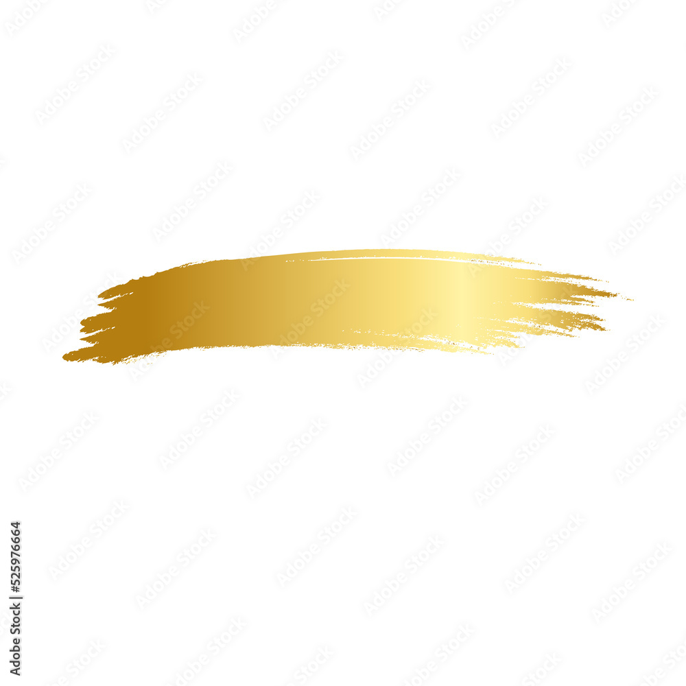 Fototapeta premium Brush stroke and gold circle element