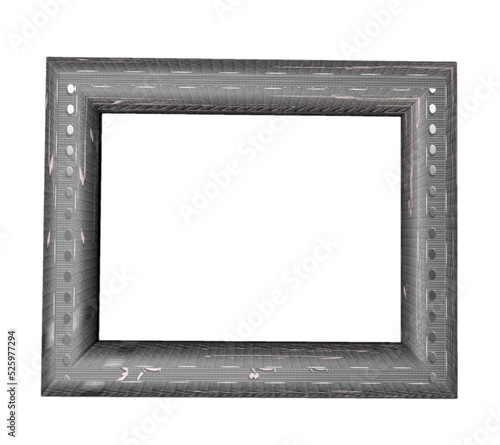 abstract 3d grey shiny metal frame modern