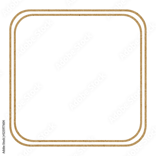 PNG. Brown square frame element.