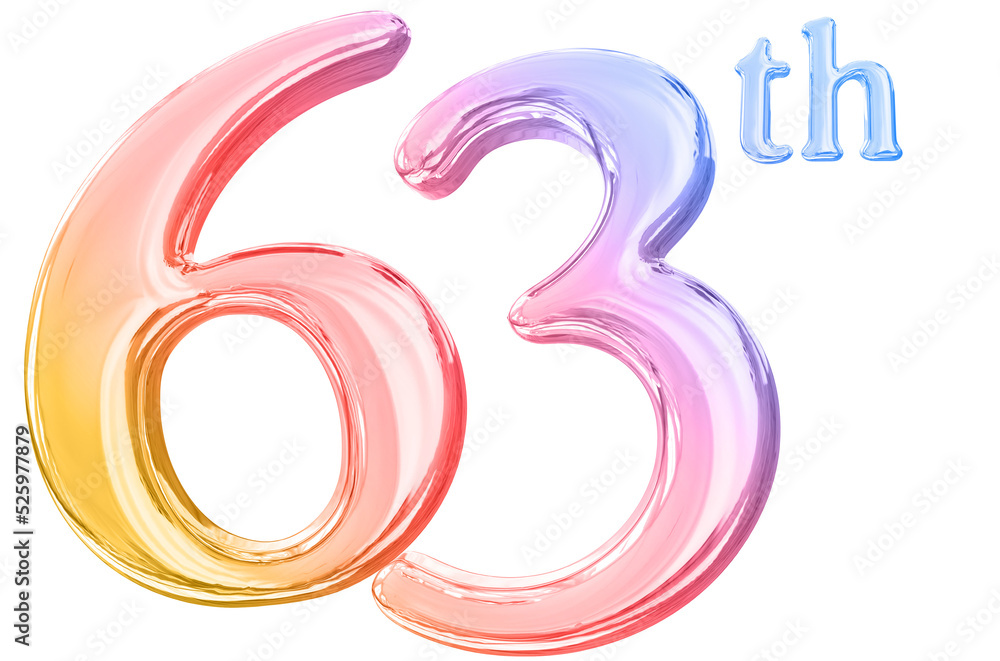 63th years anniversary number gradient 63th years anniversary number gradient