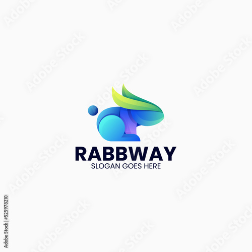 Free Download Vector Logo Illustration Bunny Gradient Colorful Style. - GFXLoad