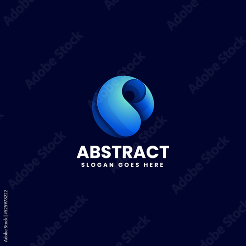 Vector Logo Illustration Abstract Gradient Colorful Style.