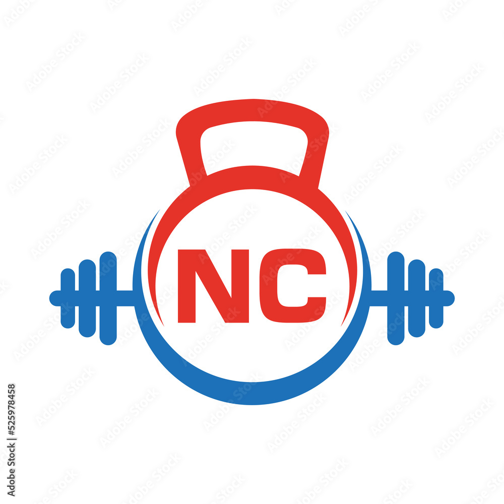 Letter NC Fitness Gym Logo Concept. Fitness Logo Symbol Vector Template Letter NC Fitness Gym Logo Concept. Fitness Logo Symbol Vector Template