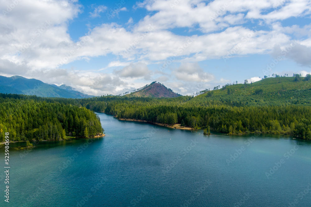 Lake Cushman and the Olympic Mountains in August 2021 Lake Cushman and the Olympic Mountains in August 2021