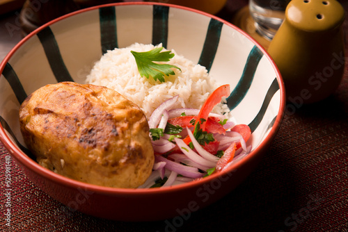 Papa rellena stuffed potato peruvian comfort restaurant gourmet food