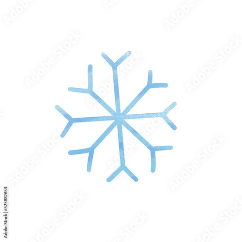 Blue Watercolor Snowflake