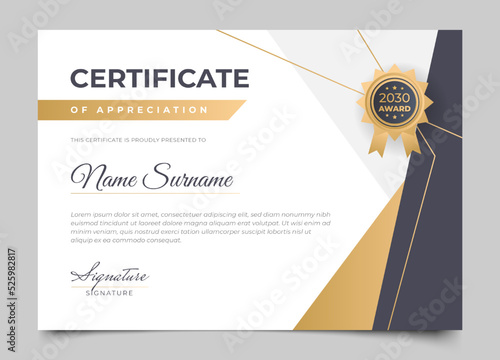 modern elegant certificate design template. vector illustrations