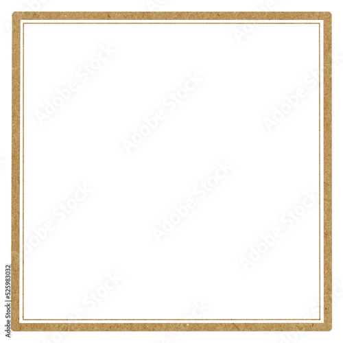 PNG. Brown square frame element.