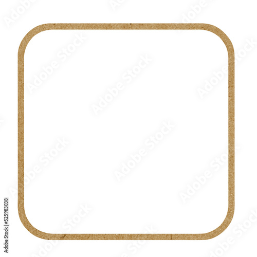 PNG. Brown square frame element.