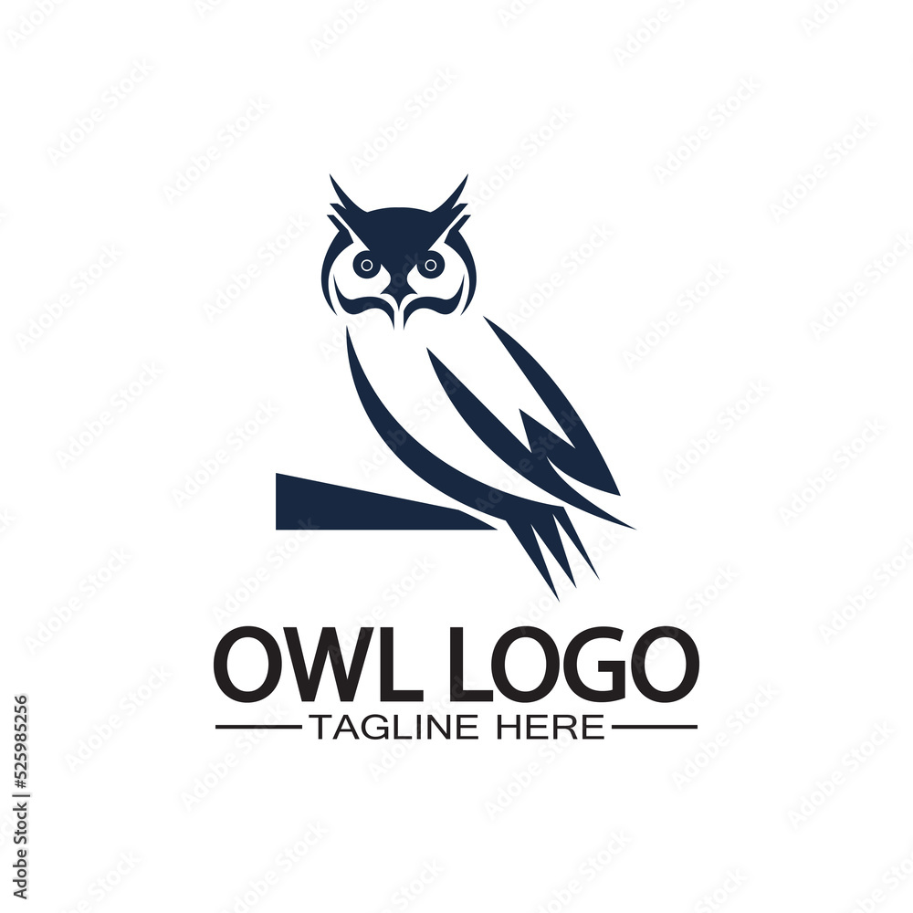 Owl logo vector template Owl logo vector template