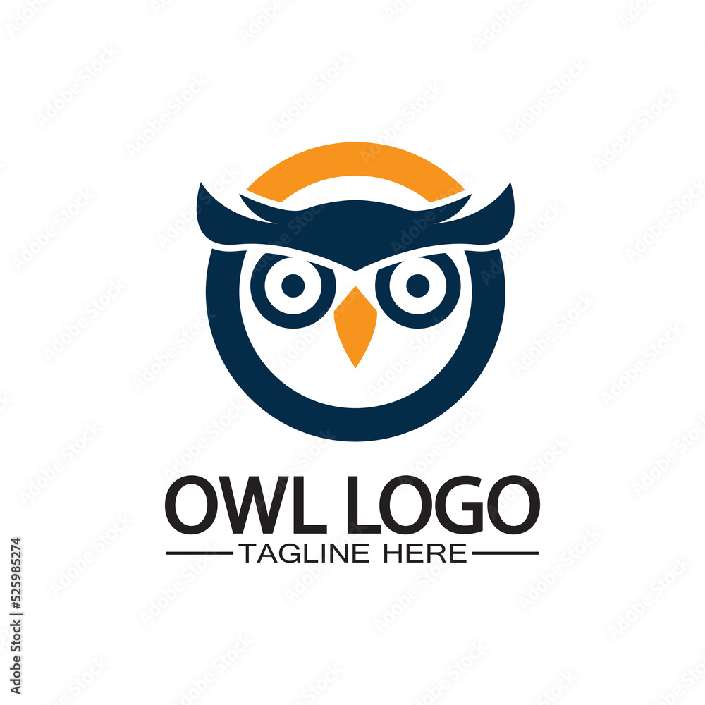Owl logo vector template Owl logo vector template