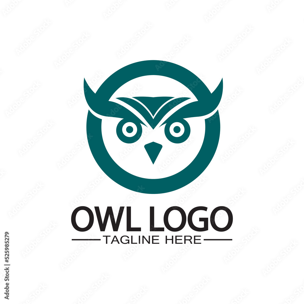 Owl logo vector template Owl logo vector template