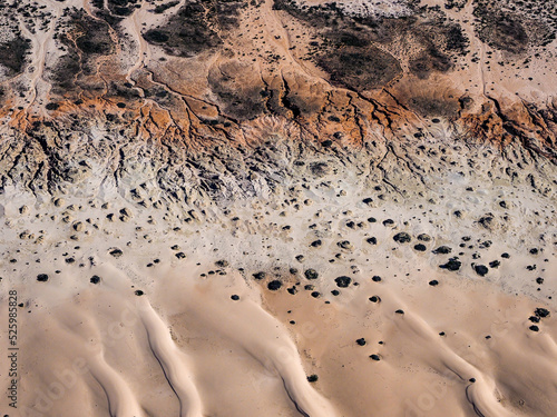 Valokuva Aerial view of Lake Mungo dunes