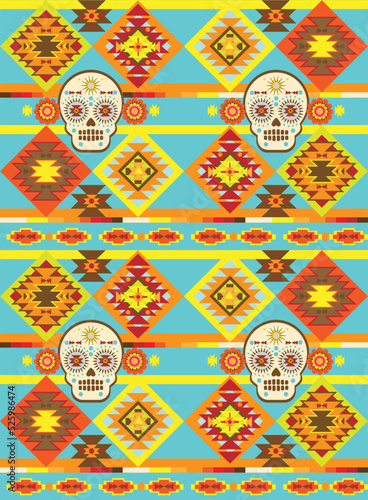  seamless tribal navajo brick pattern, indian style