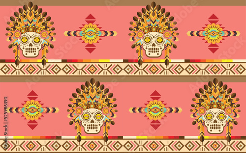  seamless tribal navajo brick pattern, indian style
