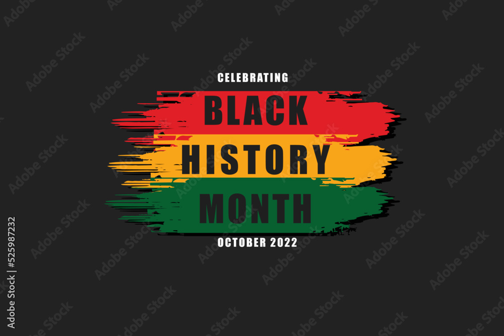 Black History Month background. Vector illustration of design template for national holiday. Annual celebration in february in USA and Canada, october in UK vector illustration Black History Month background. Vector illustration of design template for national holiday. Annual celebration in february in USA and Canada, october in UK vector illustration